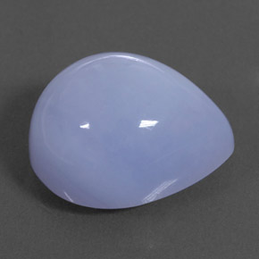 10.25 ct Blue Chalcedony Stone, Natural Chalcedony in Pear Cabochon Shape for Sale