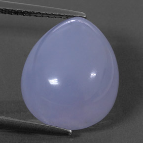 10.53 ct Blue Chalcedony Gemstone, Chalcedony Gem in Pear Cabochon Shape for Sale.