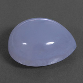 10.53 ct Blue Chalcedony Stone, Natural Chalcedony in Pear Cabochon Shape for Sale