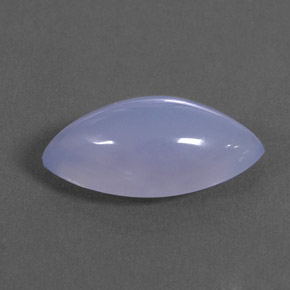 3.55 ct Blue Chalcedony Stone, Natural Chalcedony in Marquise Cabochon Shape for Sale