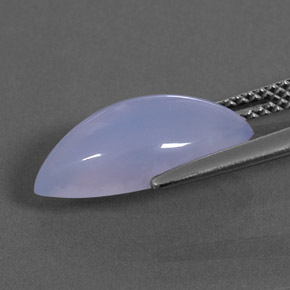 Chalcedony Gemstone in 15 x 7.7 mm Size for Sale, Chalcedony Stone in Lavender Blue Color