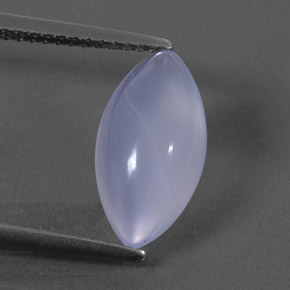 2.88 ct Blue Chalcedony Gemstone, Chalcedony Gem in Marquise Cabochon Shape for Sale.