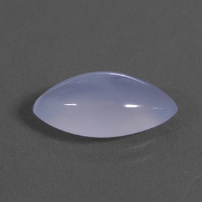 2.88 ct Blue Chalcedony Stone, Natural Chalcedony in Marquise Cabochon Shape for Sale
