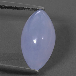 3.51 ct Blue Chalcedony Gemstone, Chalcedony Gem in Marquise Cabochon Shape for Sale.