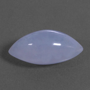 3.51 ct Blue Chalcedony Stone, Natural Chalcedony in Marquise Cabochon Shape for Sale
