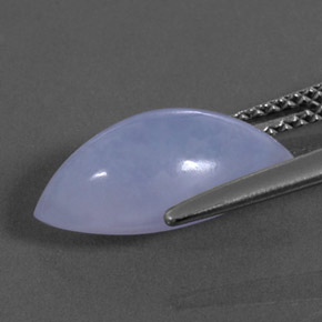 Chalcedony Gemstone in 14.1 x 7.4 mm Size for Sale, Chalcedony Stone in Lavender Blue Color