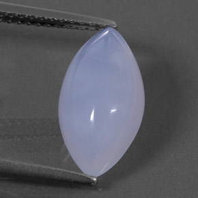 2.97 ct Blue Chalcedony Gemstone, Chalcedony Gem in Marquise Cabochon Shape for Sale.