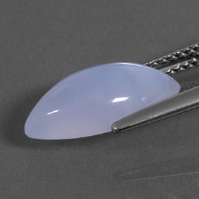 Chalcedony Gemstone in 14 x 7.3 mm Size for Sale, Chalcedony Stone in Lavender Blue Color