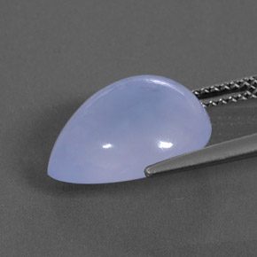 Chalcedony Gemstone in 14.1 x 11.9 mm Size for Sale, Chalcedony Stone in Lavender Blue Color