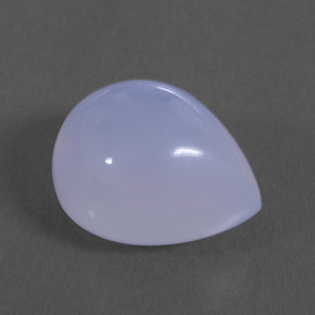 4.31 ct Blue Chalcedony Stone, Natural Chalcedony in Pear Cabochon Shape for Sale
