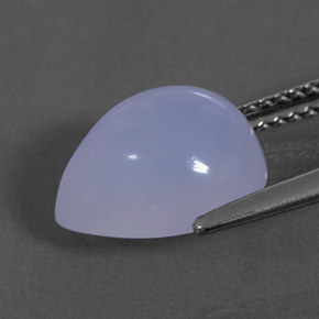 Chalcedony Gemstone in 11.2 x 9.2 mm Size for Sale, Chalcedony Stone in Lavender Blue Color