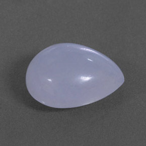 3.19 ct Blue Chalcedony Stone, Natural Chalcedony in Pear Cabochon Shape for Sale