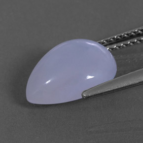 Chalcedony Gemstone in 11.1 x 9 mm Size for Sale, Chalcedony Stone in Lavender Blue Color