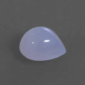 4.74 ct Blue Chalcedony Stone, Natural Chalcedony in Pear Cabochon Shape for Sale