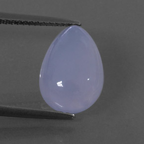 4.92 ct Blue Chalcedony Gemstone, Chalcedony Gem in Pear Cabochon Shape for Sale.