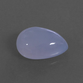 4.92 ct Blue Chalcedony Stone, Natural Chalcedony in Pear Cabochon Shape for Sale