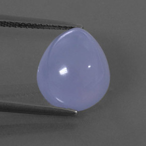 6.48 ct Blue Chalcedony Gemstone, Chalcedony Gem in Pear Cabochon Shape for Sale.