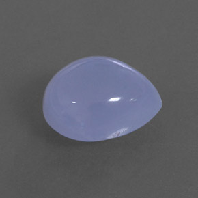 6.48 ct Blue Chalcedony Stone, Natural Chalcedony in Pear Cabochon Shape for Sale