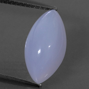 3.15 ct Blue Chalcedony Gemstone, Chalcedony Gem in Marquise Cabochon Shape for Sale.