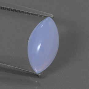 2.04 ct Blue Chalcedony Gemstone, Chalcedony Gem in Marquise Cabochon Shape for Sale.