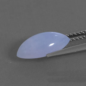 Chalcedony Gemstone in 12.1 x 6.4 mm Size for Sale, Chalcedony Stone in Lavender Blue Color