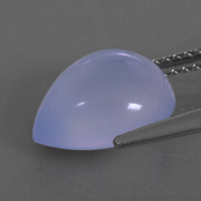 Chalcedony Gemstone in 11.2 x 9 mm Size for Sale, Chalcedony Stone in Lavender Blue Color