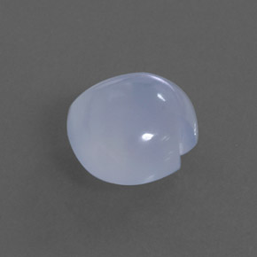 4.95 ct Blue Chalcedony Stone, Natural Chalcedony in Heart Cabochon Shape for Sale