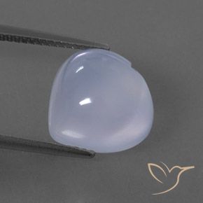 Calcédoine Coeur 6,46 ct, 12,3 x 11,8 mm du Brésil, Photo A