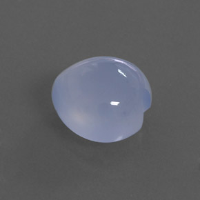 4.98 ct Blue Chalcedony Stone, Natural Chalcedony in Heart Cabochon Shape for Sale
