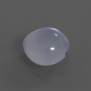 4.81 ct Blue Chalcedony Stone, Natural Chalcedony in Heart Cabochon Shape for Sale