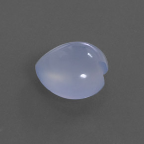 4.16 ct Blue Chalcedony Stone, Natural Chalcedony in Heart Cabochon Shape for Sale