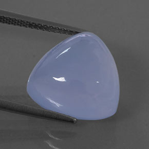 9.54 ct Blue Chalcedony Gemstone, Chalcedony Gem in Trillion Cabochon Shape for Sale.