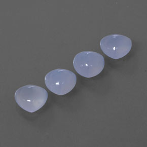 6.50 ct Blue Chalcedony Stone, Natural Chalcedony in Trillion Cabochon Shape for Sale