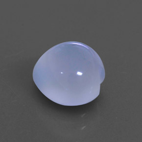 2.25 ct Blue Chalcedony Stone, Natural Chalcedony in Heart Cabochon Shape for Sale