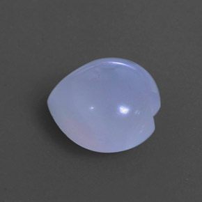 4.77 ct Blue Chalcedony Stone, Natural Chalcedony in Heart Cabochon Shape for Sale