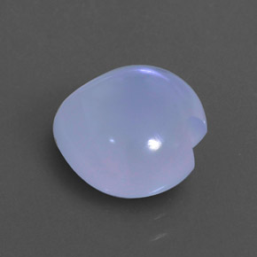 4.12 ct Violet Chalcedony Stone, Natural Chalcedony in Heart Cabochon Shape for Sale