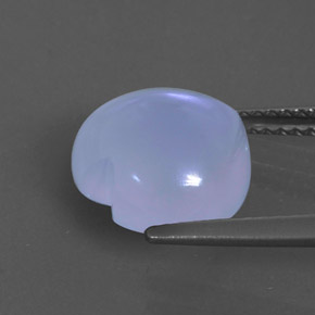 Chalcedony Gemstone in 10.9 x 10.5 mm Size for Sale, Chalcedony Stone in Bluish Violet Color