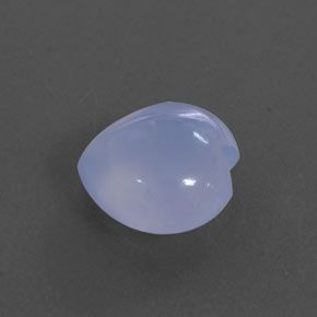 2.03 ct Blue Chalcedony Stone, Natural Chalcedony in Heart Cabochon Shape for Sale