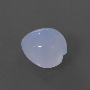 2.88 ct Blue Chalcedony Stone, Natural Chalcedony in Heart Cabochon Shape for Sale