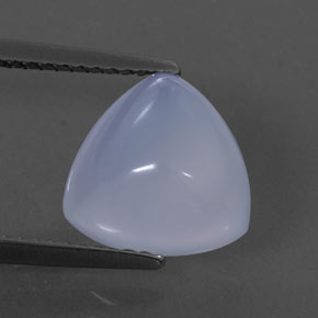 3.44 ct Blue Chalcedony Gemstone, Chalcedony Gem in Trillion Cabochon Shape for Sale.