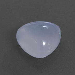 3.44 ct Blue Chalcedony Stone, Natural Chalcedony in Trillion Cabochon Shape for Sale
