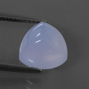 3.86 ct Blue Chalcedony Gemstone, Chalcedony Gem in Trillion Cabochon Shape for Sale.