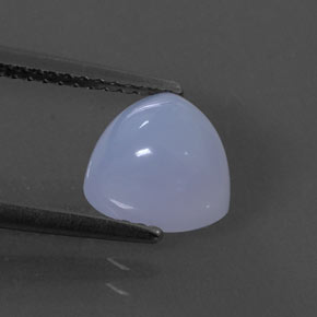 2.25 ct Blue Chalcedony Gemstone, Chalcedony Gem in Trillion Cabochon Shape for Sale.