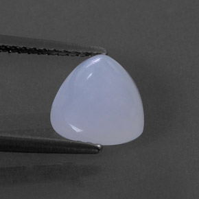 2.15 ct Blue Chalcedony Gemstone, Chalcedony Gem in Trillion Cabochon Shape for Sale.