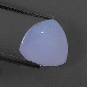 3.32 ct Blue Chalcedony Gemstone, Chalcedony Gem in Trillion Cabochon Shape for Sale.