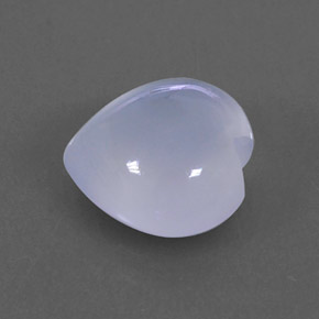 2.27 ct Blue Chalcedony Stone, Natural Chalcedony in Heart Cabochon Shape for Sale
