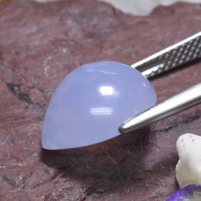 Chalcedony Gemstone in 13.2 x 11.2 mm Size for Sale, Chalcedony Stone in Lavender Blue Color
