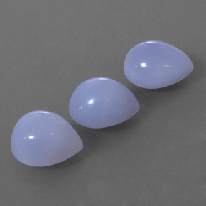 11.74 ctw Blue Chalcedony Stones, Natural Chalcedony in Pear Cabochon Shape for Sale