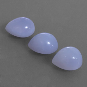 Chalcedony Gemstones in 11.2 x 9.1 mm Size for Sale, Chalcedony Stones in Lavender Blue Color