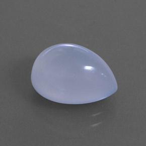 4.94 ct Blue Chalcedony Stone, Natural Chalcedony in Pear Cabochon Shape for Sale